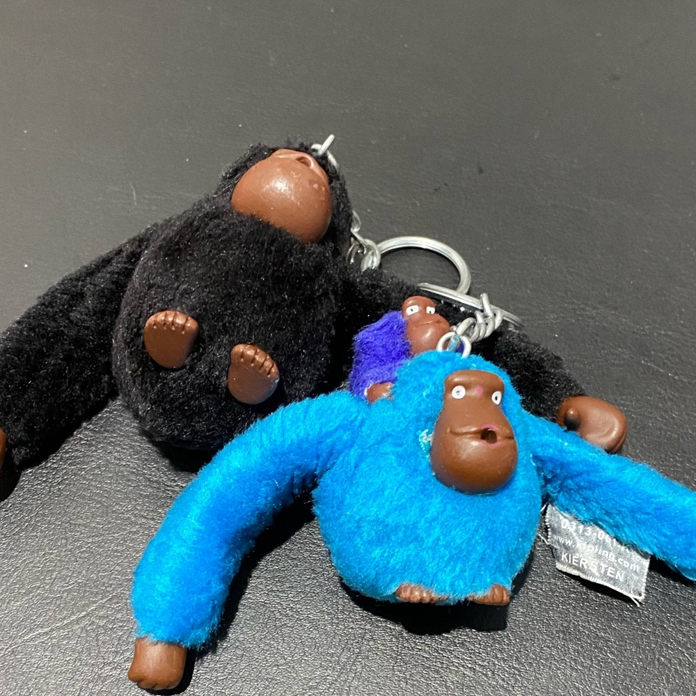 2 pcs | Cute Kipling Monkey Mom & Baby Keychains Key Rings Bag Purse Accessory - Picture 2 of 10